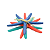 CONJ. 3 ENFEITES - ESTRELAS FINAS - AZUL-TIFFANY-CORAL - Imagem 1
