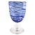 TAÇA EM VIDRO TRANSPARENTE E AZUL - Imagem 1