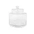 VASO DE VIDRO TRANSPARENTE BOLHAS COM TAMPA - M - Imagem 1