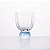 TAÇA FLOR BAIXA EM VIDRO ESFERA AZUL - Imagem 1