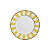 PRATO SOBREMESA STRIPE AMARELO - UNIDADE - Imagem 1