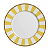 PRATO RASO STRIPE AMARELO - UNIDADE - Imagem 1