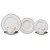 APARELHO DE JANTAR MAJESTY SILVER EM PORCELANA - 42 peças - Imagem 1