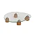 SUPORTE / CENTRO DE MESA M DECORATIVO ACAPULCO BASE MADEIRA NATURAL E VIDRO - Imagem 1