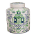 VASO / POTE DE PORCELANA GREEN TEMPLE COM TAMPA - G - Imagem 1