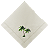 GUARDANAPO DE MESA - CRU C/ BORDADO AJOUR COQUEIRO VERDE - Imagem 1