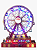 RODA GIGANTE RESINA C/ MOVIMENTO MUSICA ADAPTADOR NATAL (DOURADO VERMELHO) - Imagem 5