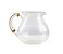 JARRA BUBBLE DE VIDRO COM BAMBU - 1,5L - TRANSPARENTE - Imagem 1