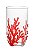 CJ 6 COPOS ALTOS ACRILICO CORAL VERMELHO 650ML - Imagem 1