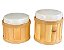 POTE / PORTA TRECO COM TAMPA PARA LAVABO - BAMBU G - Imagem 3