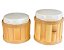POTE / PORTA TRECO COM TAMPA PARA LAVABO - BAMBU P - Imagem 1