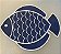 JOGO AMERICANO PEIXE AZUL COM BORDADO BRANCO (UNIDADE) - Imagem 2