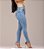 Calça Jeans Feminina Ziper No Cós Com Elastico Levanta Bumbum Lançamento - Imagem 2