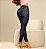 Calça Jeans Feminina Detalhes Ziper Cós Alto Modelador - Imagem 4