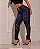 Calça Jeans Feminina Cós Alto Detalhes Furinhos Modeladora - Imagem 1