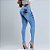 Calça Jeans Feminina Cós Alto Detalhes Furinhos Modeladora - Imagem 3