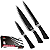 Kit Facas Tipo Shark Chef Profissional Box Luxo Corneta 3pçs - Imagem 1