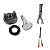 Kit Reparo porca e parafuso Para Tesoura Grama 255 Corneta Porca Forjada - Imagem 1