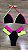 Biquini Mariza cortininha tiras (preto pink neon) - Imagem 2