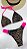 Biquini Animal Print cortininha com trança Pink - Imagem 5