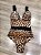 Maio sereia tiras animal print preto - Imagem 4