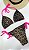 Biquini Animal Print cortininha amarrar (pink) - Imagem 1