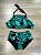 Biquini cropped infantil  folhas verde - Imagem 1