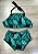 Biquini cropped infantil  folhas verde - Imagem 2