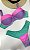 Biquini meia taça canelado tricolor (verde lilas rosa) - Imagem 3