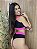 Biquini hot pant top bicolor (preto e pink) - Imagem 2