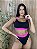 Biquini hot pant top bicolor (preto e pink) - Imagem 1