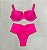 Biquini meia taça canelado calcinha lipo pink - Imagem 3