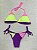 Biquini cortininha amarrar (rosa neon roxo) - Imagem 3