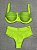 Biquini meia taça hot pant canelado neon - Imagem 3