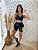 Conjunto fitness shorts bolso (preto neon) - Imagem 1