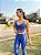 Conjunto fitness aveludado (azul verde neon) - Imagem 1