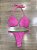 Biquini Cortininha Dupla Face Dots - Verde com Pink - Imagem 3