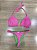 Biquini Cortininha Dupla Face Dots - Verde com Pink - Imagem 4
