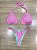 Biquini Cortininha Dupla Face Trilobal - Verde Menta com Rosa - Imagem 6