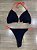 Biquini Cortininha Dupla face - Preto Com Laranja - Imagem 4