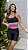 Conjunto fitness shorts wonder (preto pink) - Imagem 1