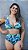 Biquini V Hot Pant (folhagem verde azul) - Imagem 1