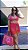 Saia Pareo Curta Tule (onça pink com laranja) - Imagem 1