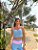 Conjunto fitness aveludado (azul rosa neon) - Imagem 3