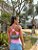 Conjunto fitness aveludado (azul rosa neon) - Imagem 4