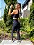 Conjunto fitness aveludado com bolso (preto branco) - Imagem 3