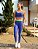 Conjunto fitness trança (azul verde) - Imagem 1