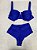 Biquini meia taça hot pant canelado - Azul Bic - Imagem 2