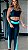 Conjunto fitness aveludado (preto azul neon) - Imagem 3