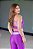 Conjunto fitness aveludado (roxo lilás neon) - Imagem 2